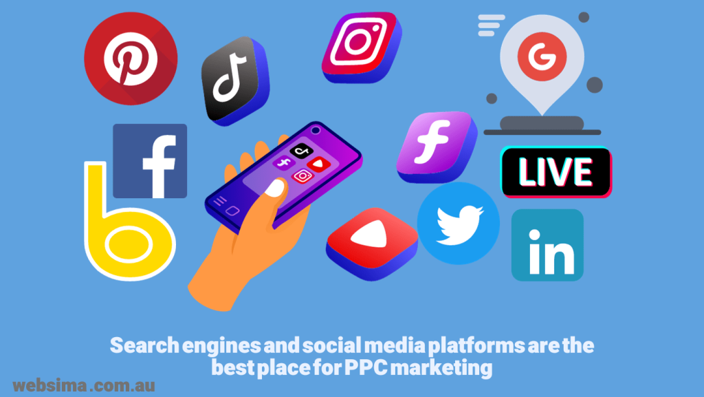 Major search engines and social media platforms are the best places for PPC marketing